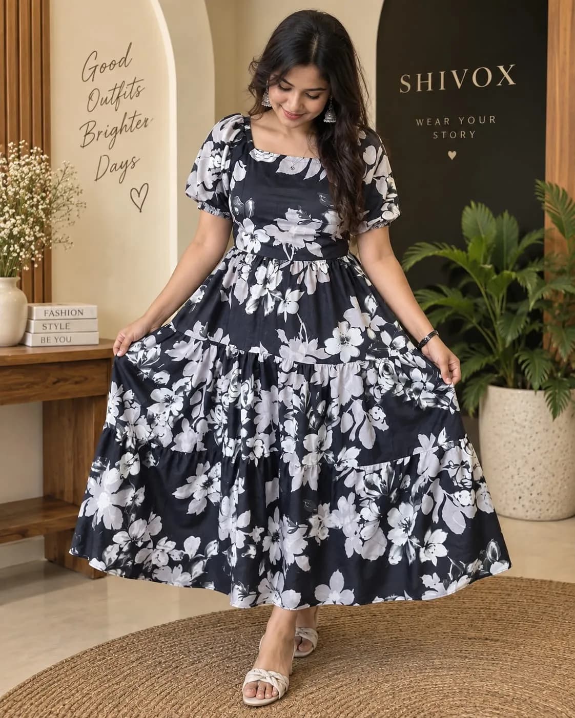 Long Flared Maxi(M/Black) - Image 1