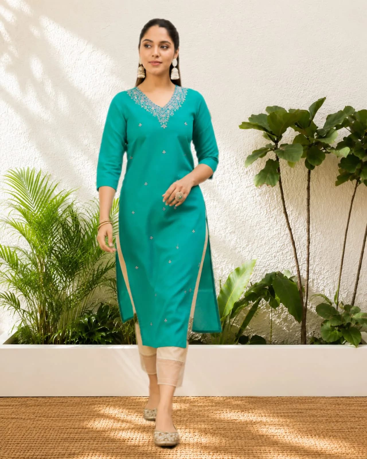 Single Long Kurti (Ramar Green)(S)